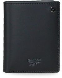Reebok - Switch Vertical Wallet With Purse Black 8.5 X 10.5 X 1 Cm Leather - Lyst