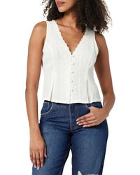 The Drop - Paloma Lace Trimmed Sleeveless Top Hemden - Lyst