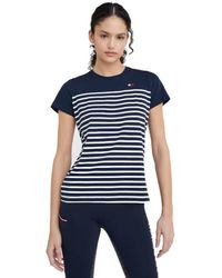 Tommy Hilfiger - Equestrian Partial Ribbed T-Shirt Style Kurzarm Desert Sky FS/22 - Lyst