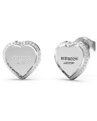 Guess - Ohrstecker Herz Fine Heart JUBE01427JWRHT-U/JUBE01427JWYGT-U - Lyst