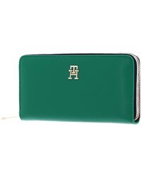 Tommy Hilfiger - Th Essential Sc Zip Around Corp Wallet L Olympic Green - Lyst