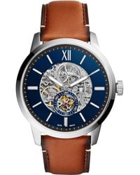 Fossil - Orologio analogico da uomo automatico con cinturino in pelle ME3105 - Lyst