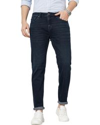 Celio* - Jeans da uomo in denim twill elasticizzato in cotone tinta unita slim fit nero - Lyst