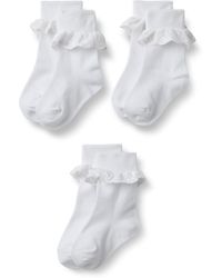 Amazon Essentials - Calcetines Tobilleros con Volantes de Encaje y Ojales - Lyst