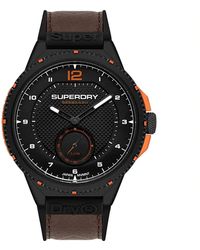 Superdry Horloge Xl Analoog Kwarts Siliconen Syg109b in het Zwart voor heren Heren Accessoires voor voor Horloges voor 