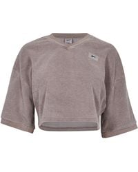 Reebok - S Cl Ndtrry Crop T-shirt Taupe M - Lyst