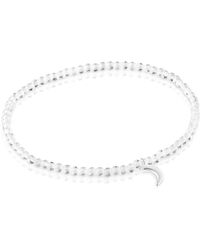 Tous - Bracciale elastico con sfere rotonde al quarzo cristallo e motivo lunare in argento di prima legge - Lyst