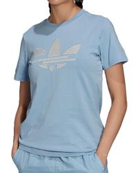 adidas - T-Shirt Bleu Tee Bleu 36FR - Lyst