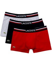 Lacoste - Iconic Trunks With Three Tone Waistband 3 Pack - Lyst