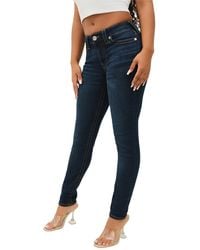 True Religion - Halle Mid Rise Super Skinny Fit Jeans Denim Single Needle Stitching - Lyst