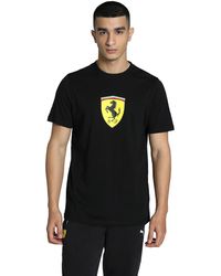 PUMA - S Ferrari Race Colored Big Shield Tee Motorsport - Lyst
