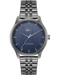 Lacoste - Orologio con Movimento al Quarzo a Tre Lancette da Uomo Collezione LISBON con Cinturino in Acciaio Inossidabile Grigio - Lyst