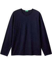 Benetton - 3je1j19a9 M/l T-shirt - Lyst