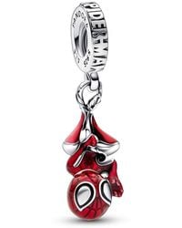 PANDORA - Marvel Hanging Spider-man Dangle Charm - Lyst