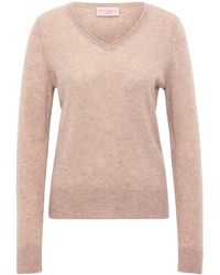 Betty Barclay - Kaschmir-Pullover mit V-Ausschnitt Funghi Melange,40 - Lyst