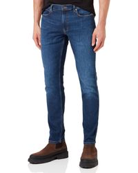 HUGO - S 734 Extra-slim-fit Jeans In Blue Cashmere-touch Denim - Lyst