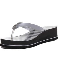 Guess - Fl6enzele21 Flip Flops Silver 40 - Lyst