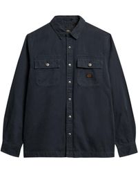 Superdry - Workwear Hemdjacke aus Bio-Baumwollcanvas Finster Marineblau XXL - Lyst