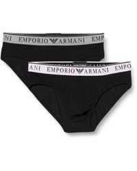 Emporio Armani - Stretch Cotton Endurance 2pack Brief - Lyst
