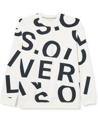 S.oliver - Sweatshirt mit Logo Allover Print - Lyst