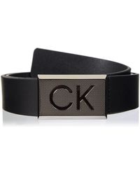 Calvin Klein - Round Mono Plaque Belt 35MM Monogramm Gürtel - Lyst