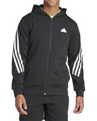 adidas - Felpa da Uomo con Cappuccio e Zip Future Icons 3-Stripes Nera Taglia L Codice IR9159 - Lyst