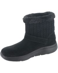 Skechers - Go Walk Arch Fit Boot-true Ladies Suede Mid Height Boots Black 6.5 - Lyst