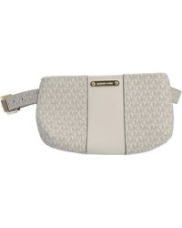 Michael Kors - 556137c Vanilla White Logo With Gold Hardware Waist Pack Fanny Pack Size - Lyst