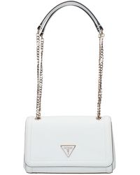 Guess - Noelle Covertible Xbody Flap Bag White - Lyst