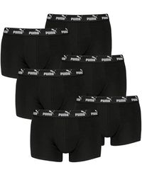 PUMA - Boxershorts Trunks Basic Elements aus Baumwolle mit Elasthan - Lyst