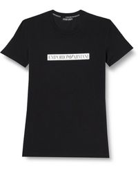Emporio Armani - Crew Neck T-shirt Logo Label T Shirt - Lyst