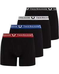 True Religion - 4 Pack Cotton Stretch Boxer Briefs- Black - Lyst