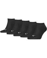 PUMA - Unisex Unisex Plain Sneaker - Trainer (5 Pack) Socks, Black, 2.5-5 Uk - Lyst