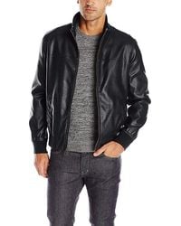 Tommy Hilfiger - S Faux Leather Bomber Windbreaker Jacket - Lyst