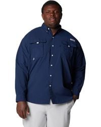 Columbia - Men's Pfg Bahamatm Ii Long Sleeve Shirt - Tall, Collegiate Navy, Xlt - Lyst