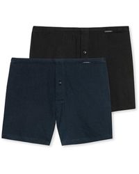 Schiesser - Boxershorts 4er Pack - Shorts, Single Jersey, Uni, S-4XL (2X 2er Pack) (Schwarz/Dunkelblau (909), L (Large) - Lyst