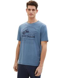 Tom Tailor - T-Shirt mit Biker-Print aus Baumwolle - Lyst