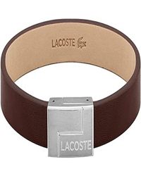 Lacoste - Traveler Collectie Leren Armband Bruin - 2040071, Eén Maat, Leer, Geen Edelsteen - Lyst