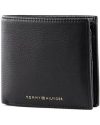Tommy Hilfiger - Th Premium Leather Cc Flap And Coin Black - Lyst