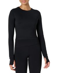 Amazon Essentials - Active Formflex Buttery Soft Long Sleeve Slim Fit Crop Layering Workout Top - Lyst