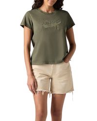 Levi's - Donna Boxy T-Shirt mit Grafik Deep Depths Green S - Lyst