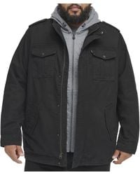 Levi's - Washed Cotton Hooded Military Jacket - Lyst