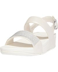 Fitflop - , Lulu Crystal Backstrap Sandal Cream 10 M - Lyst