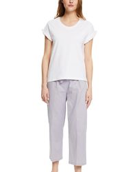Esprit Soft Stripes NW Cve Shirt-slv Camiseta de Pijama para Mujer 