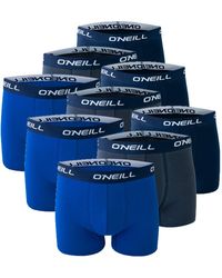 O'neill Sportswear - 9er Set Basic Boxershort Unterwäsche Unterhose Logo Baumwolle Sport Männer Schwarz Grau Blau S M L XL XXL - Lyst