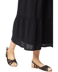 Dorothy Perkins - Fiona Faux Leather Lattice Peep Toe Slingback Flat Sandals - Lyst