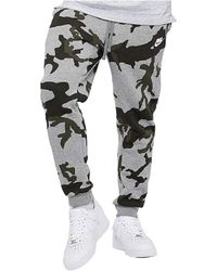 Nike - Hosen s Club Fleece Jog Pant Camo Track Pant Cuffed Tracksuit Bottoms Grey New AH7020 - Lyst