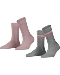 Esprit - Socken Tennis Stripe 2-Pack W SO Baumwolle einfarbig 2 Paar - Lyst