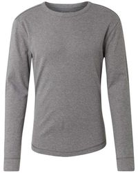 Tom Tailor - Denim T-Shirts/Tops Langarshirt mit Rundhalsausschnitt Middle Grey Mélange - Lyst