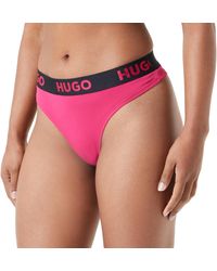 HUGO - BOSS Thong Sporty Logo Medium Pink663 - Lyst